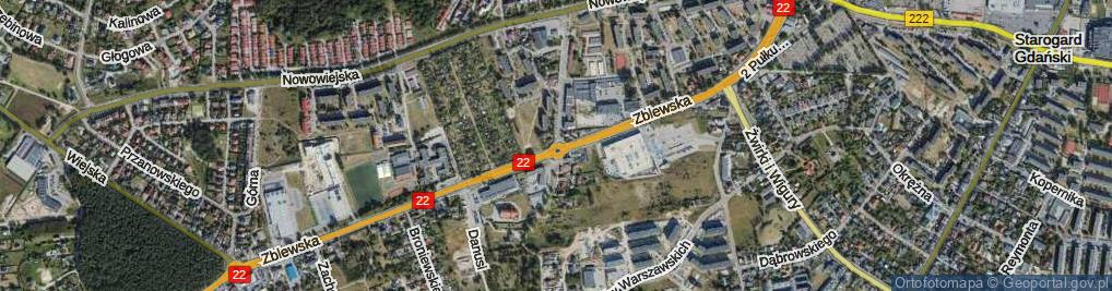 Zdjęcie satelitarne Rondo Janowicza Bernarda rondo.